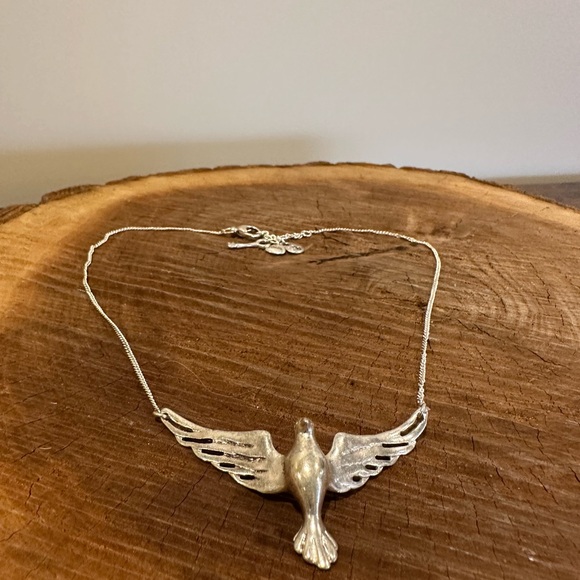 Fossil Silver Bird Necklace - Picture 13 of 13